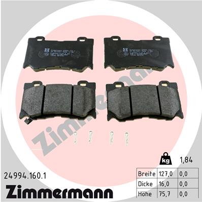 Placute frana ZIMMERMANN 24994.160.1