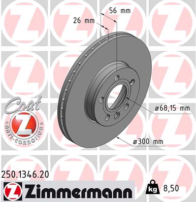Disc frana ZIMMERMANN 250.1346.20