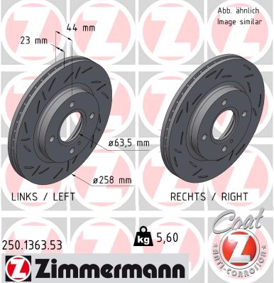 Disc frana ZIMMERMANN 250.1363.53