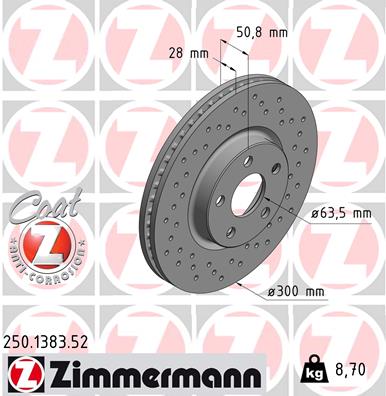 Disc frana ZIMMERMANN 250.1383.52