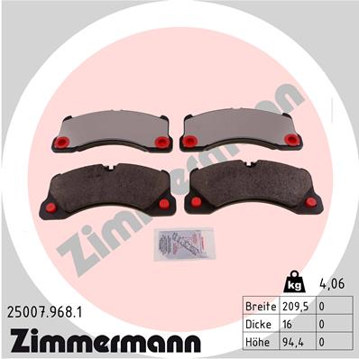 Placute frana ZIMMERMANN 25007.968.1