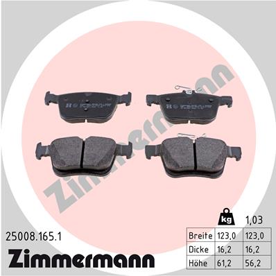 Placute frana ZIMMERMANN 25008.165.1