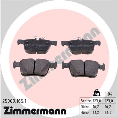 Placute frana ZIMMERMANN 25009.165.1