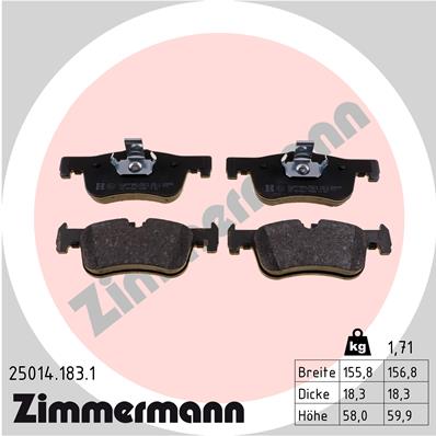 Placute frana ZIMMERMANN 25014.183.1
