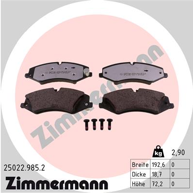 Placute frana ZIMMERMANN 25022.985.2