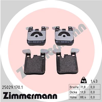 Placute frana ZIMMERMANN 25029.170.1