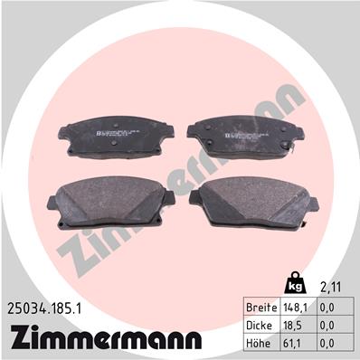 Placute frana ZIMMERMANN 25034.185.1