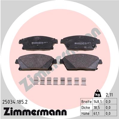 Placute frana ZIMMERMANN 25034.185.2