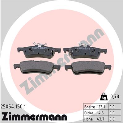 Placute frana ZIMMERMANN 25054.150.1