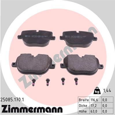 Placute frana ZIMMERMANN 25085.170.1