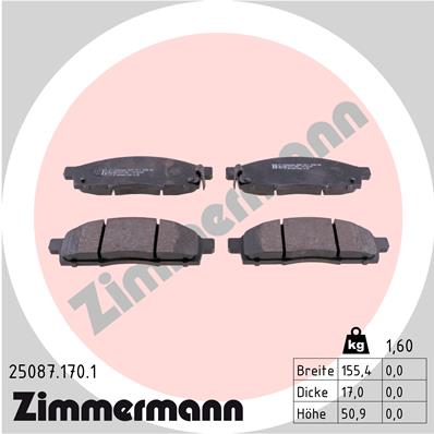 Placute frana ZIMMERMANN 25087.170.1