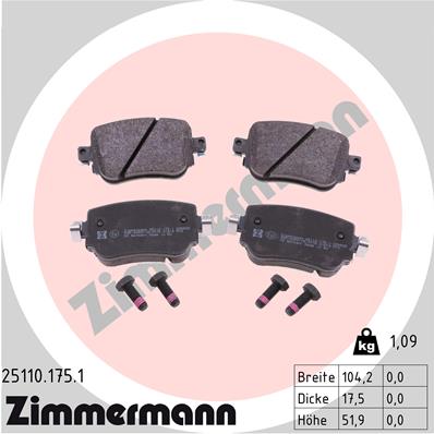 Placute frana ZIMMERMANN 25110.175.1