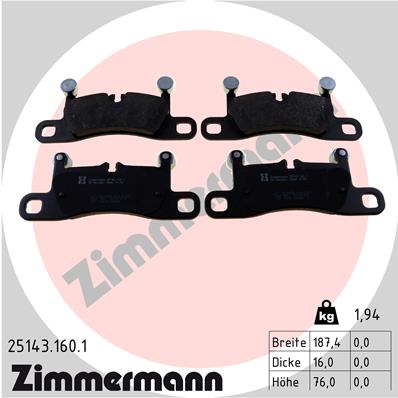 Placute frana ZIMMERMANN 25143.160.1