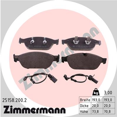Placute frana ZIMMERMANN 25158.200.2