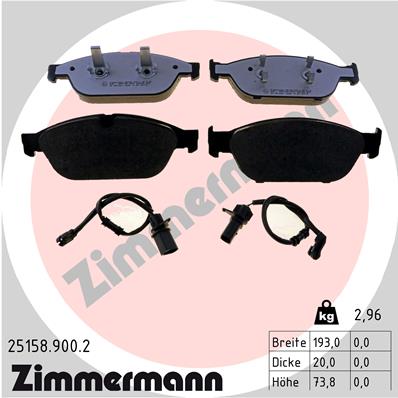 Placute frana ZIMMERMANN 25158.900.2