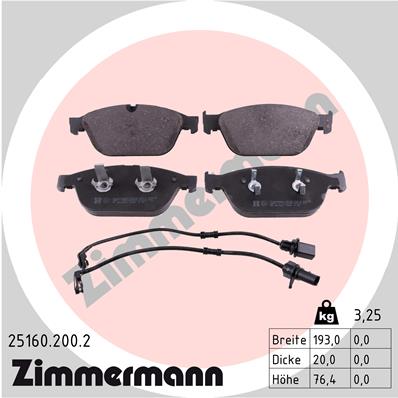 Placute frana ZIMMERMANN 25160.200.2