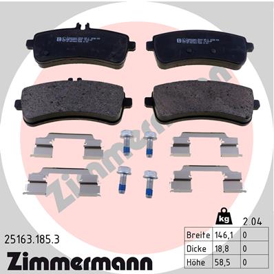 Placute frana ZIMMERMANN 25163.185.3