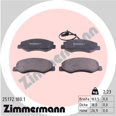 Placute frana ZIMMERMANN 25172.180.1