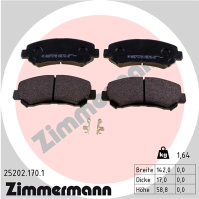 Placute frana ZIMMERMANN 25202.170.1
