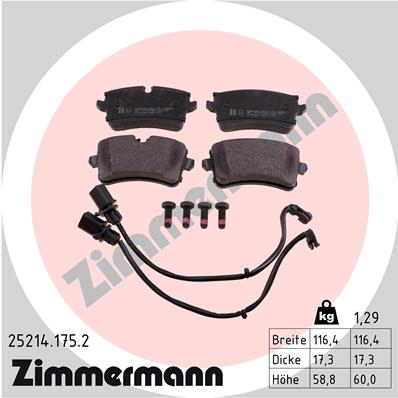 Placute frana ZIMMERMANN 25214.175.2