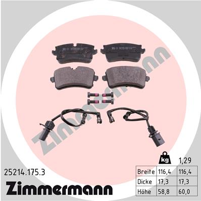 Placute frana ZIMMERMANN 25214.175.3