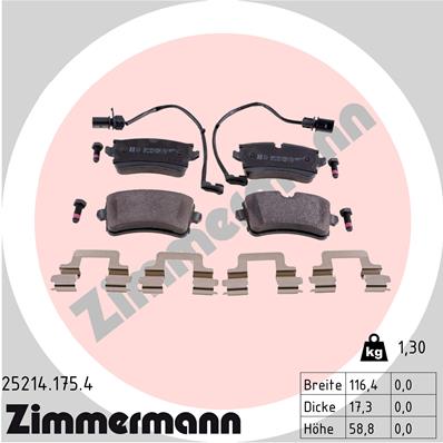 Placute frana ZIMMERMANN 25214.175.4