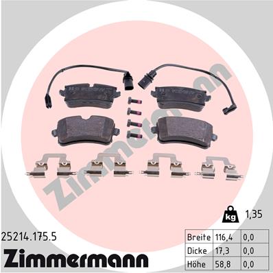 Placute frana ZIMMERMANN 25214.175.5