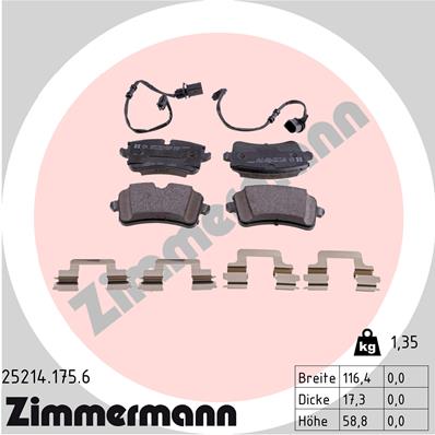 Placute frana ZIMMERMANN 25214.175.6