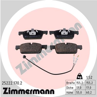 Placute frana ZIMMERMANN 25222.170.2