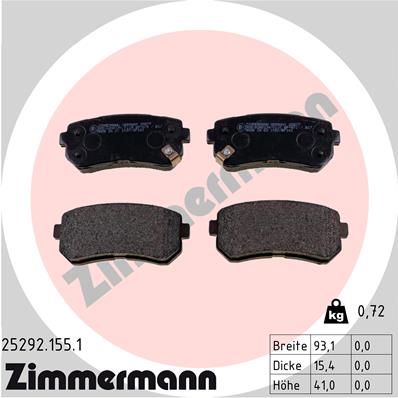 Placute frana ZIMMERMANN 25292.155.1
