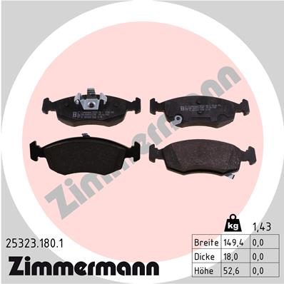 Placute frana ZIMMERMANN 25323.180.1