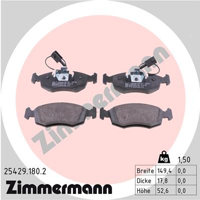 Placute frana ZIMMERMANN 25429.180.2