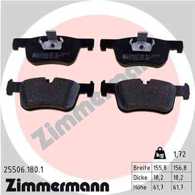 Placute frana ZIMMERMANN 25506.180.1