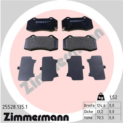 Placute frana ZIMMERMANN 25528.135.1