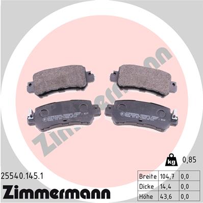 Placute frana ZIMMERMANN 25540.145.1