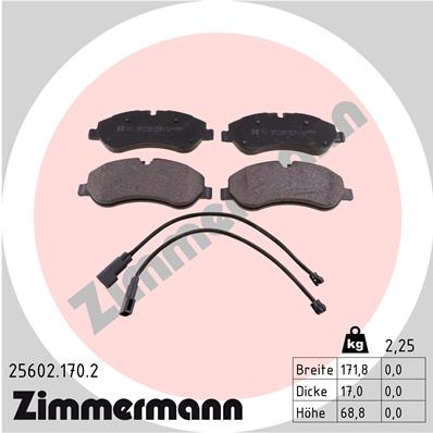 Placute frana ZIMMERMANN 25602.170.2