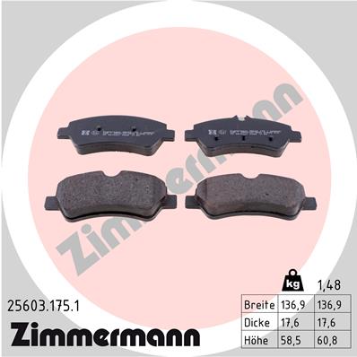Placute frana ZIMMERMANN 25603.175.1