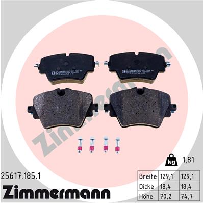 Placute frana ZIMMERMANN 25617.185.1
