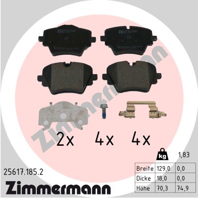 Placute frana ZIMMERMANN 25617.185.2