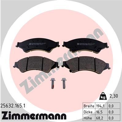 Placute frana ZIMMERMANN 25632.165.1