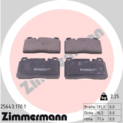 Placute frana ZIMMERMANN 25643.170.1