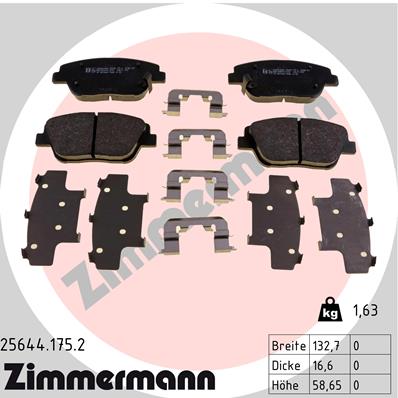 Placute frana ZIMMERMANN 25644.175.2