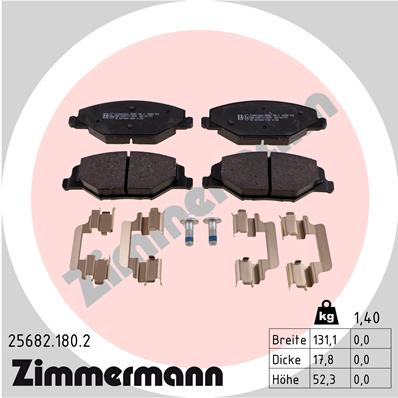 Placute frana ZIMMERMANN 25682.180.2