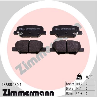 Placute frana ZIMMERMANN 25688.150.1