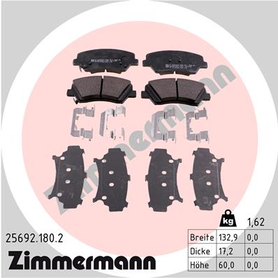 Placute frana ZIMMERMANN 25692.180.2