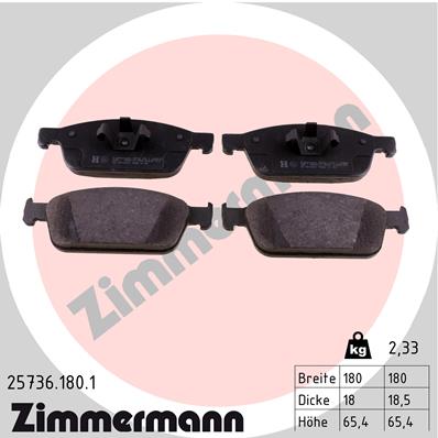 Placute frana ZIMMERMANN 25736.180.1