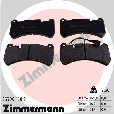 Placute frana ZIMMERMANN 25790.160.2