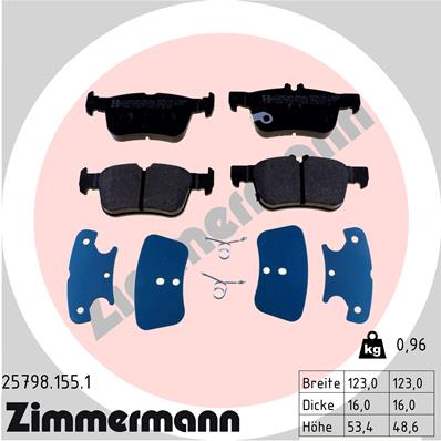Placute frana ZIMMERMANN 25798.155.1