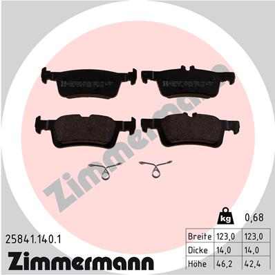Placute frana ZIMMERMANN 25841.140.1