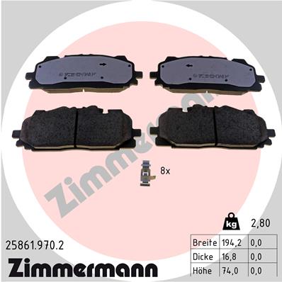 Placute frana ZIMMERMANN 25861.970.2